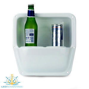 White Recessed Double Drink Holder